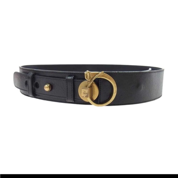 belt, Black with antique gold hardware